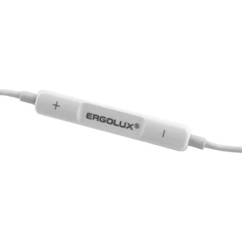 Наушники вкладыши с микрофоном ELX-WHP04-C01 проводные Lightning 1.2м коробка+бокс бел. ERGOLUX 15285 фото 6