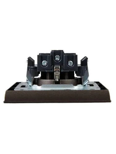 Розетка СП BRITE РСР14-1-0-БрТБ 16А в сборе с заземл. защ. шторки бр. IEK BR-R14-16-K45-F фото 3