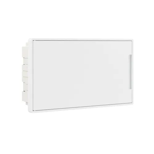 Щиток встраиваемый FRAME 18мод. с бел. дверцей с 2 шинами PEN на 8 и 10 отверст. бел. DKC F18B1WW