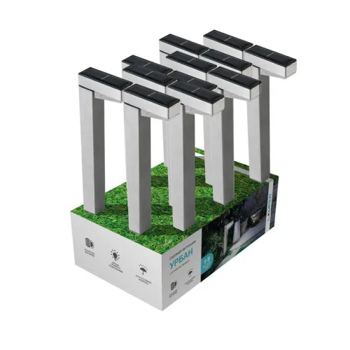 Светильник светодиодный садовый "Урбан" 1Вт IP44 с солнечн. панелью; аккум. Lamper 602-272 фото 3