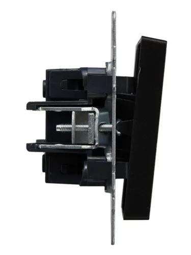 Выключатель проходной 2-кл. СП BRITE ВС10-2-6-БрЧ 10А механизм черн. IEK BR-V22-0-10-K02 фото 2