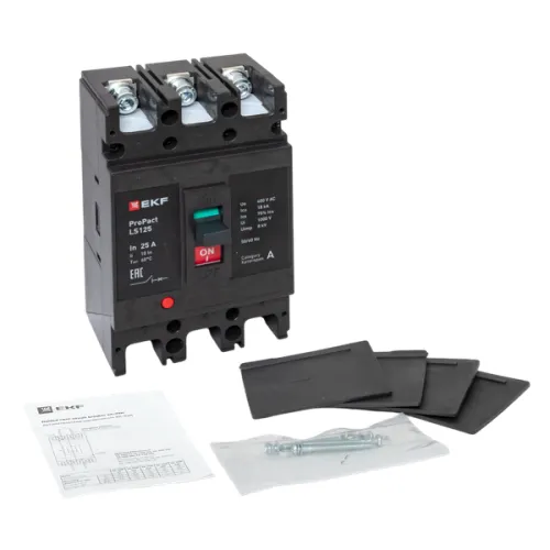 Выключатель автоматический 3п 25А 18кА LS125 ProPact EKF mccb-125-18-3-25-ls фото 5