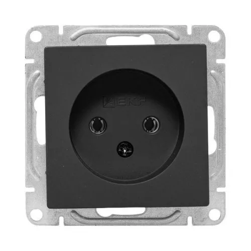 Розетка СП Эпика 16А без заземл. без шторок механизм черн. EKF UP1-SOB-100 фото 5