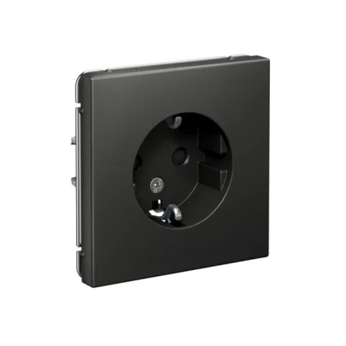 Розетка ArtGallery 16А с заземл. защ. шторки механизм базальт SE GAL001445 фото 2