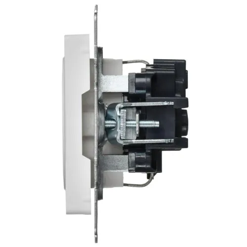 Розетка BRITE РС14-1-0-БрАБ 16А с заземл. защ. шторки механизм арктич. бел. IEK BR-R14-16-K91 фото 5