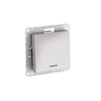 Переключатель 1-кл. AtlasDesign (сх. 6а) 10AX с подсветкой быстрозажим. клем. механизм алюм. SE ATN000363S