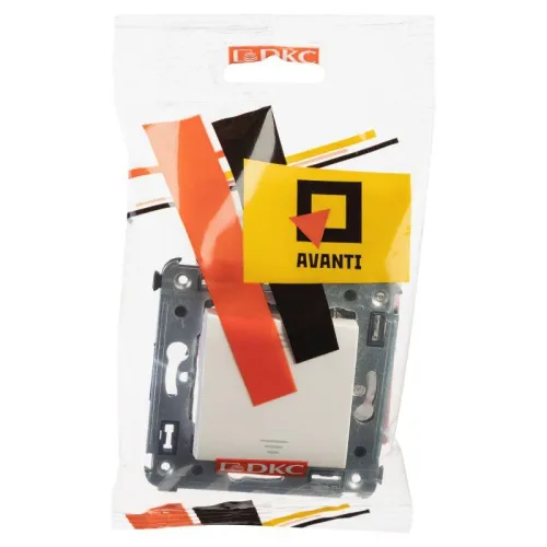 Переключатель 1-кл. 2мод. СП Avanti "Белое облако" 16А IP20 бел. DKC 4400113 фото 3