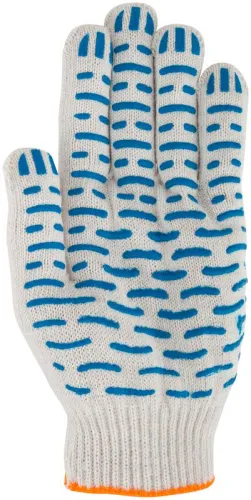 Перчатки вязаные "Волна" (4 нити) 10 класс вязки х/б с ПВХ 12491 фото 3