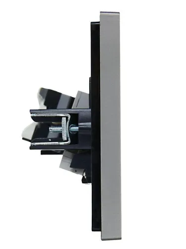 Розетка 2-м RJ11+RJ45 кат.5E FORTE&PIANO FP535 сталь IEK FP-KT20-O-1-K46 фото 2