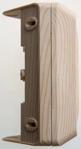 Розетка угловая 2-м ОП Этюд 16А IP20 250В с заземл. защ. шторки сосна SE PA16-108D фото 2