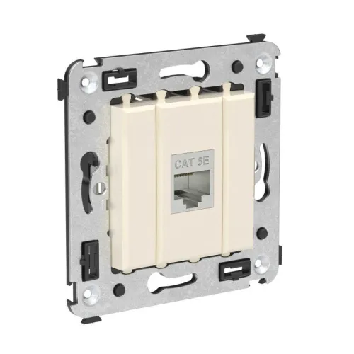 Розетка компьютерная 1-м СП Avanti "Ванильная дымка" RJ45 кат.5E без шторок экранир. механизм DKC 4405763 фото 5
