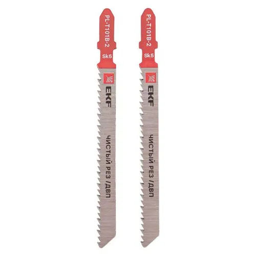 Пилка для электролобзика прямые T101B (чистовой рез по ДВП)(SK5) (уп.2шт) Expert EKF pl-t101b-2 фото 3