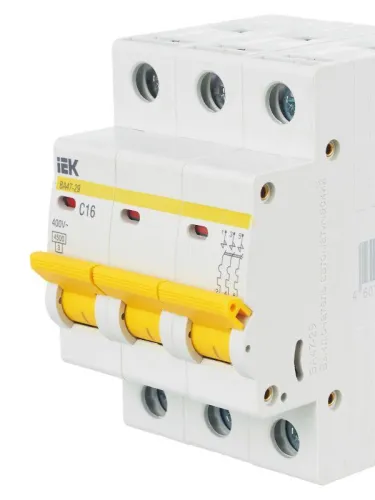 Выключатель автоматический модульный 3п C 16А 4.5кА ВА47-29 KARAT IEK MVA20-3-016-C фото 4