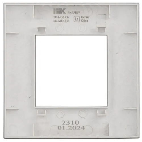 Рамка 1-м SKANDY SK-F01Gr сер. IEK SK-M12-K03 фото 3
