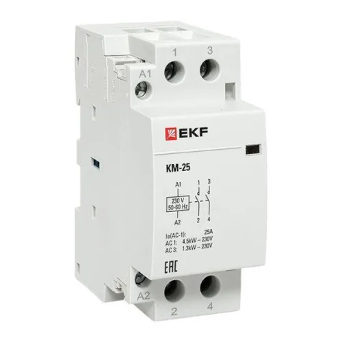 Контактор модульный КМ 25А 2NО (2 мод.) EKF km-2-25-20