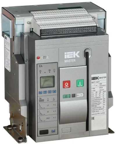 Выключатель автоматический воздушный 3п A 800А 65кА AC ВА77 F3P EA стац. с комплектом аксессуаров MASTER IEK MI-ACB10-3FA-065-0800-ACF