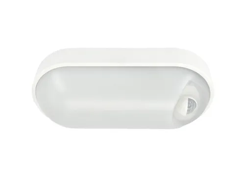 Светильник светодиодный WP 15 C 12W OP 840 W10L22 WH MDM 220х106х60мм 12Вт 4000К IP65 ЖКХ овал. пылевлагозащ. с датчиком движения бел. Русский Свет 15071524500