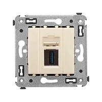 Розетка USB 3.0 1-м СП Avanti "Ванильная дымка" тип А-А DKC 4405303