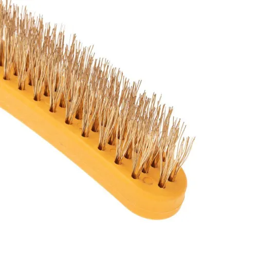 Щетка по металлу с пластиковой ручкой 4 ряд. 260мм Kranz KR-91-1236 фото 3