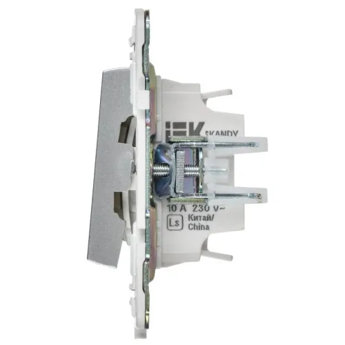 Выключатель 2-кл. SKANDY 10А SK-V16S для отелей с индикацией серебр. IEK SK-V20-2-10-K23 фото 4