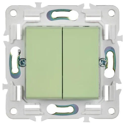 Выключатель перекрестный 2-кл. SKANDY 10А SK-V06G мятный IEK SK-V23-0-10-K06 фото 4
