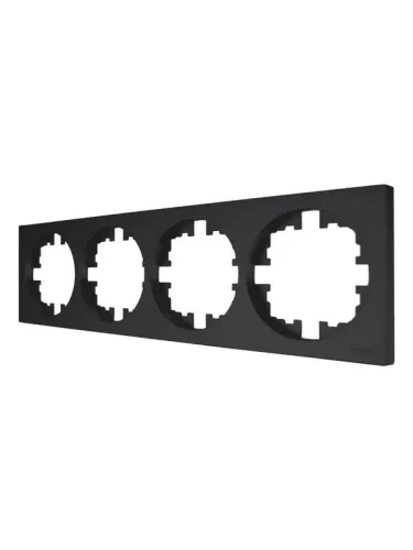 Рамка 4-м OSEN горизонт. квадрат механизм черн. бархат LEZARD 743-4200-149 фото 2