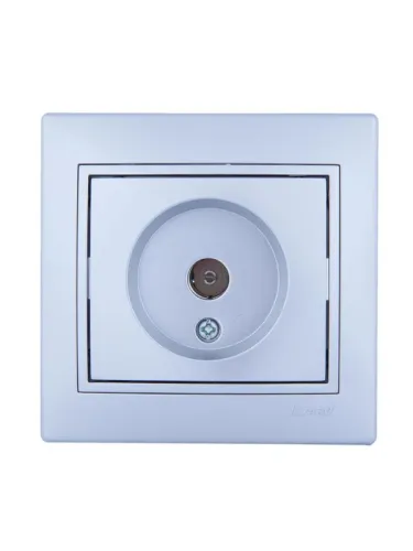 Розетка телевизионная оконечная TV СП Mira сер. металлик LEZARD 701-1010-130