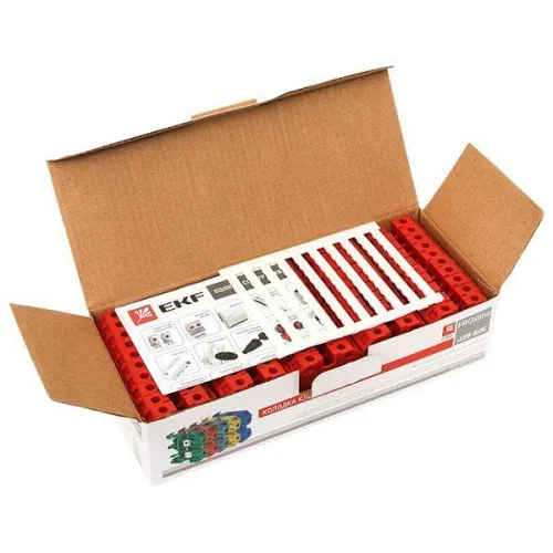 Колодка клеммная JXB-6/35 (50а) крас. EKF plc-jxb-6/35r фото 2