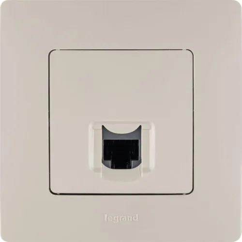 Розетка компьютерная 1-м СП Etika RJ45 кат.5E UTP механизм сл. кость IEK 672341 фото 4