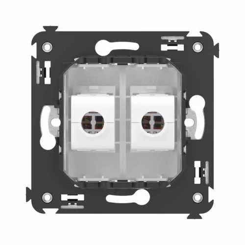 Розетка компьютерная 2-м СП Avanti "Белое облако" RJ45 кат.6 без шторок механизм DKC 4400694 фото 5