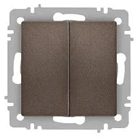 Переключатель 2-кл. СП Accent 6-107-08 10А IP20 250В AL/CU бронза Intro Б0063570