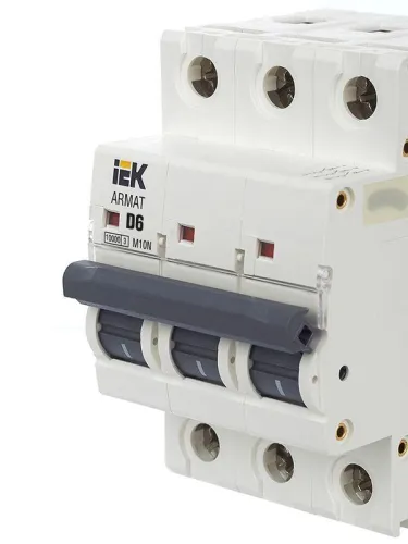 Выключатель автоматический модульный 3п D 6А M10N ARMAT IEK AR-M10N-3-D006 фото 4