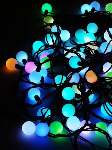 Гирлянда "Шарики" OLDBL070-RGB-E 100LED RGB 15м IP44 соединяемая SHLights 4690601042040 фото 3