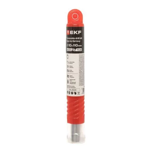 Бур по бетону SDS-plus 10х110 мм (4 резца) Professional EKF db-10-110-4x4-ue фото 7