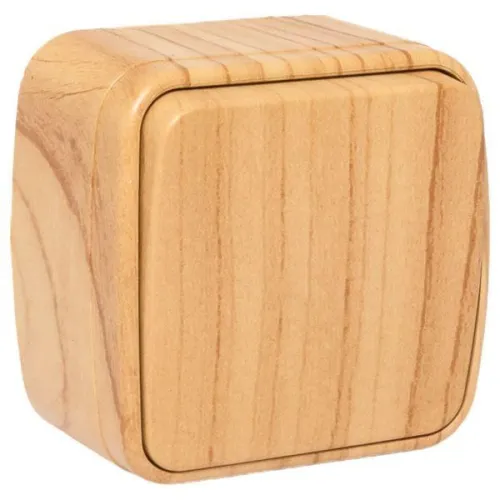 Выключатель 1-кл. 2п ОП Минск 10А IP20 светл. дерево EKF EGV10-021-30