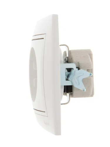 Розетка 1-м СП Mira 16А IP20 с заземл. с бел. вставкой керамика бел. LEZARD 701-0202-122 фото 5