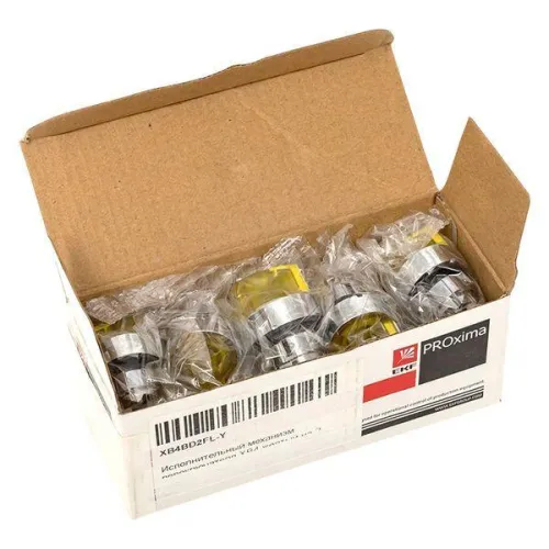 Механизм переключателя исполнительный ХB4 желт. на 3 положения с фиксацией с подсветкой с короткой ручкой PROxima EKF XB4BD3FL-Y фото 2