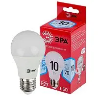 Лампа светодиодная RED LINE LED A60-10W-840-E27 R 10Вт A60 груша 4000К нейтр. бел. E27 Эра Б0049635