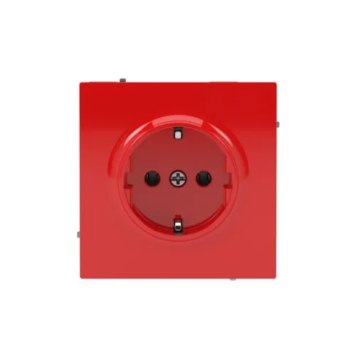Розетка силовая KANT 2P+E без шторки красн. сатин DKC 7001033