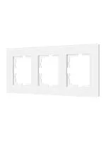 Рамка 3-местн. гориз. VESNA стекло бел. матов. LEZARD 742-5380-148