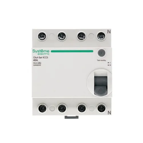 Выключатель дифференциального тока (УЗО) 4п 40А 30мА тип A City9 Set 400В SE C9R68440 фото 2