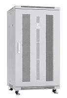 Шкаф монтажный телекоммуникационный напольн. ND-05C-22U60/60 19дюйм 22U 600х600х1166мм для распределит. и серверн. оборудования; передняя и задняя перфорир. двери ручка с замком RAL7035 сер. Cabeus 7657c