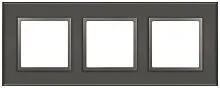 Рамка 3-м Elegance 14-5103-16 для розеток и выключателей стекло титан Эра Б0065837