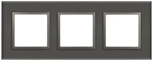 Рамка 3-м Elegance 14-5103-16 для розеток и выключателей стекло титан Эра Б0065837