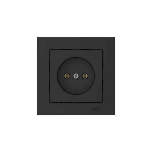 Розетка AtlasDesign 16А без заземл. быстрозажим. клем. в сборе карбон SE ATN001040S фото 4