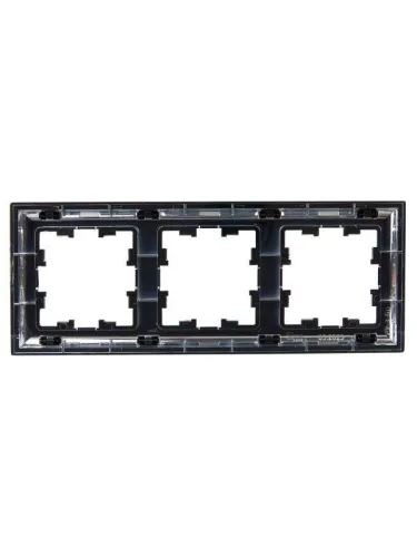 Рамка 3-м BRITE РУ-3-Бр хром/черн. IEK BR-M32-12-2-K23 фото 2