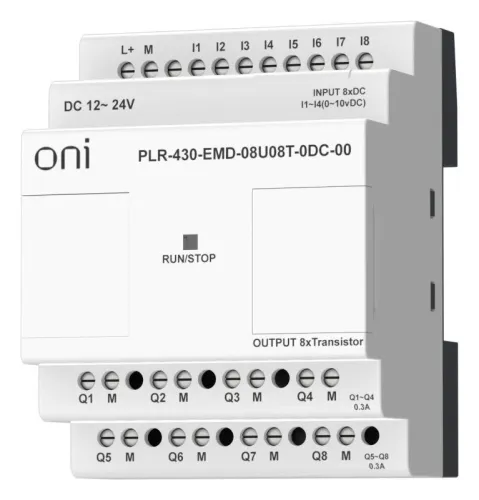 Модуль расширения входов выходов ПЛК 430 4 DI 4 UI (0-10В/DI) 8 TO 24В DC ONI PLR-430-EMD-08U08T-0DC-00 фото 4
