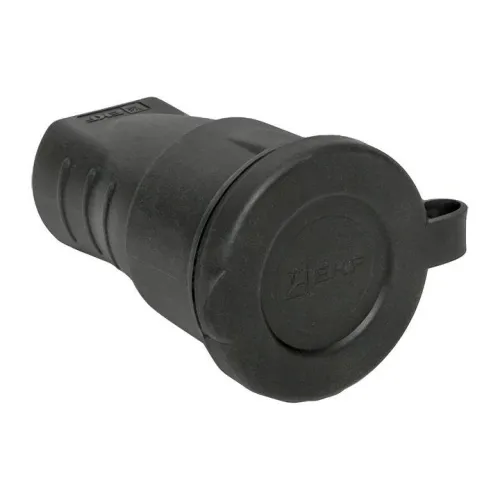 Розетка переносная 16А IP44 230В 2P+PE с защ. крышкой каучук Basic EKF RPS-012-16-230-44 фото 6