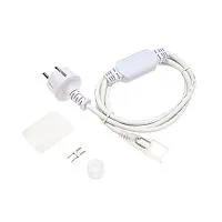 Набор установочный для Гибкого неона 16х16мм формы D (шнур питания каучук с диодным мостом и вилкой заглушка переходная муфта игла) 1.5м Neon-Night 134-501