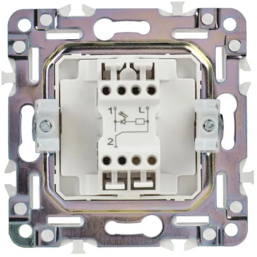 Выключатель проходной 1-кл. SKANDY 10А SK-V08W с индикацией арктич. бел. IEK SK-V12-1-10-K01 фото 3